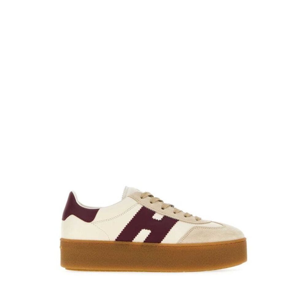 Hogan Women Two-Tone Leather And Suede H698 Sneakers
